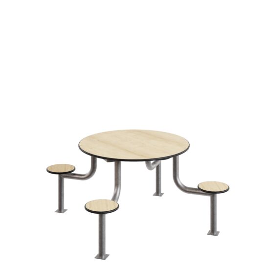 Ronde RVS tafel voor binnen en buiten